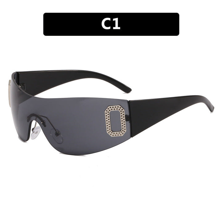 Women's sporty sunglasses in futuristic shield design Kalsten