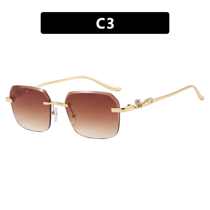 Women's fashionable square sunglasses with elegant gold frame and protective UV filter Kalsten