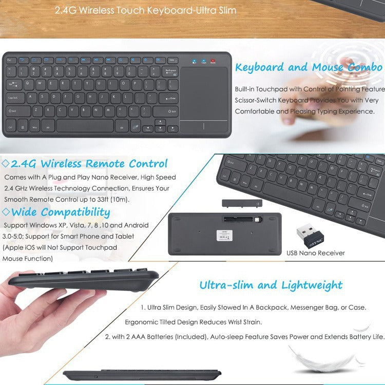 Wireless Touchpad Keyboard Kalsten