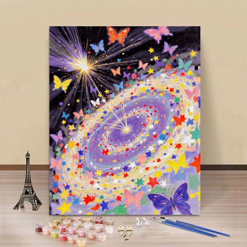 Butterfly-Themed Paint by Numbers Canvas Art Kit Kalsten