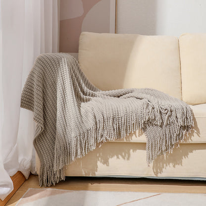 Unisex Knitted Cozy Throw Blanket