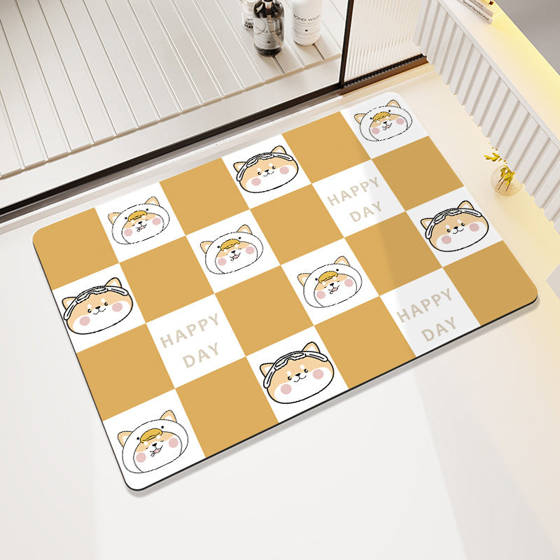Cute Cartoon Pet-Themed Bath Mat Acalora