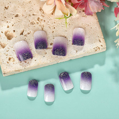 Glittering artificial nails with ombre effect Acalora