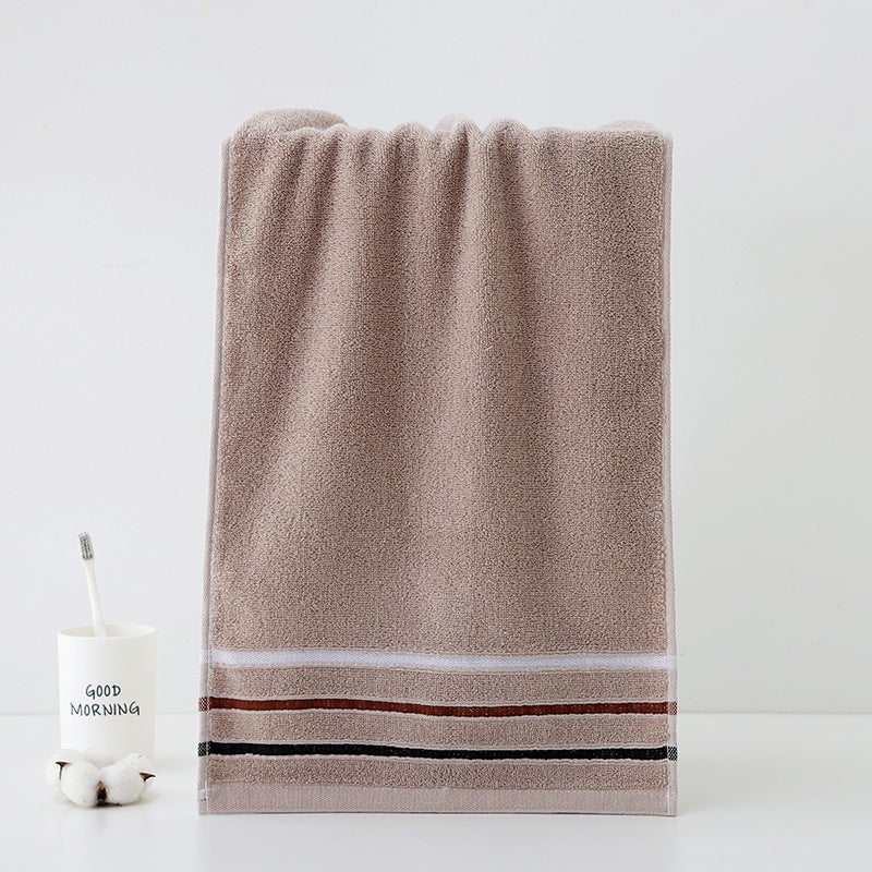 High-Quality Terry Bath Towel With Elegant Stripe Border Kalsten
