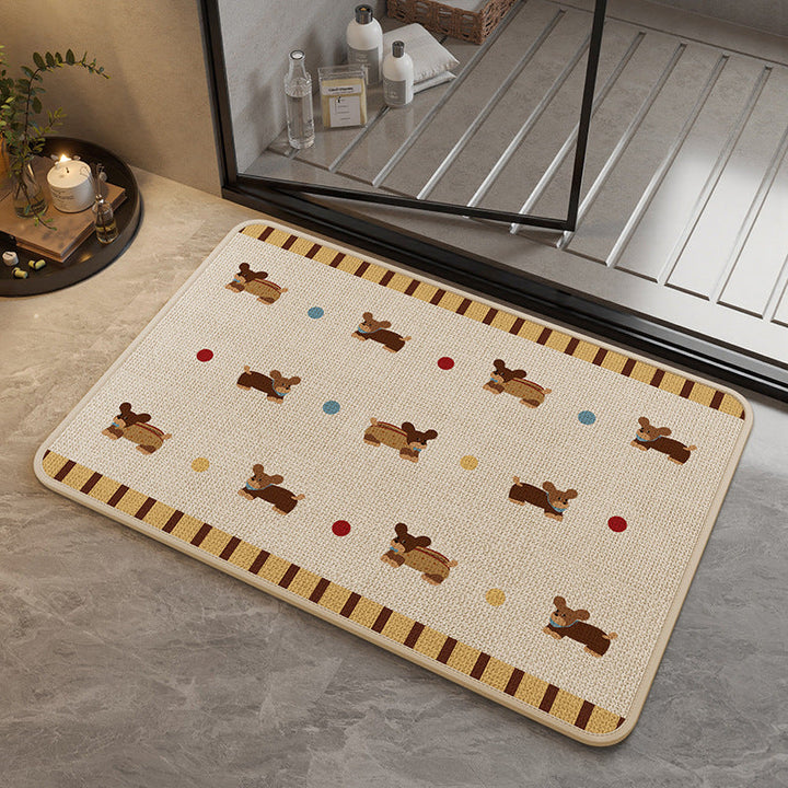 Decorative Cat-Themed Bath Mat Kalsten