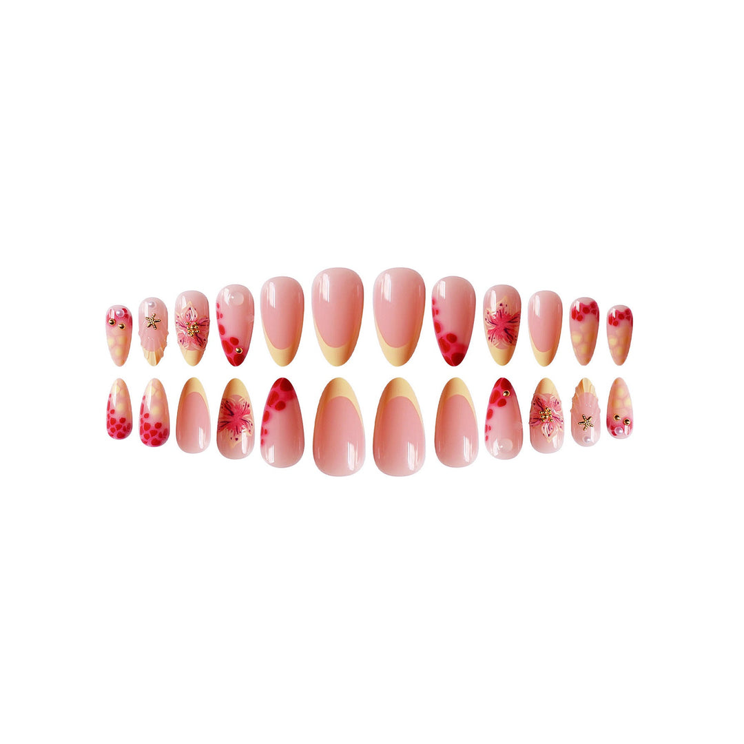 Floral 3D Press-On Nail Art Kalsten
