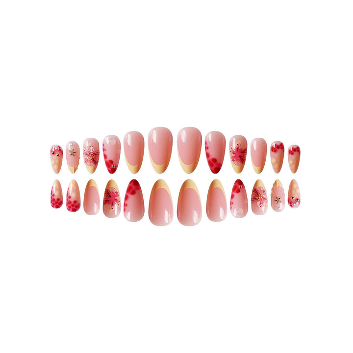 Floral 3D Press-On Nail Art Kalsten