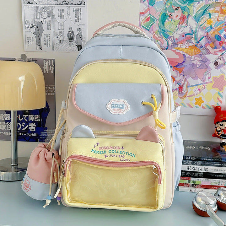 Cute Cat-Eared School Backpack