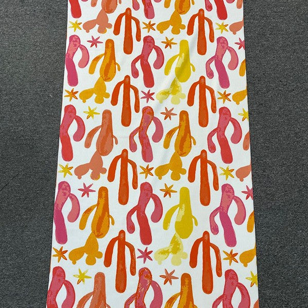 Beach towel with tropical flamingo design Kalsten