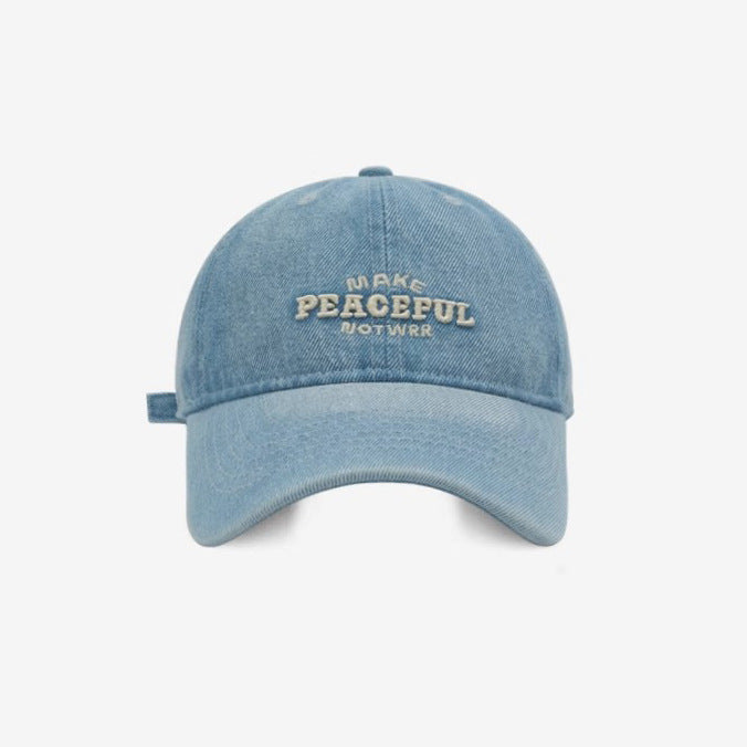 Women's Distressed Denim Embroidered Cap Kalsten