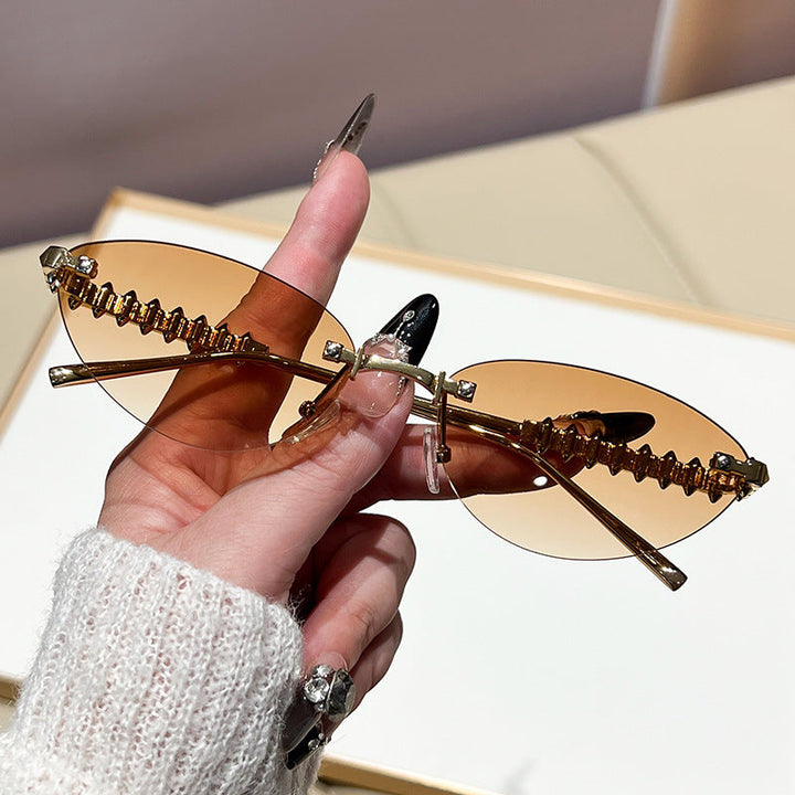 Women's fashionable glasses with elegant golden frame Kalsten