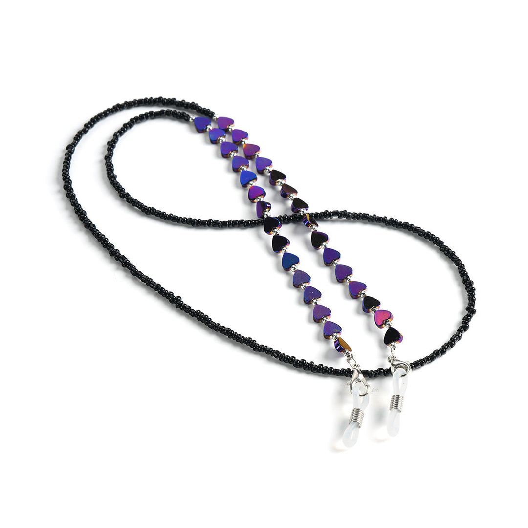 Heart-Shaped Beaded Eyewear Chain kalsten