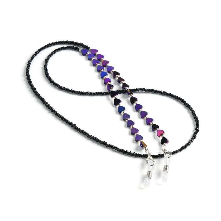 Heart-Shaped Beaded Eyewear Chain kalsten