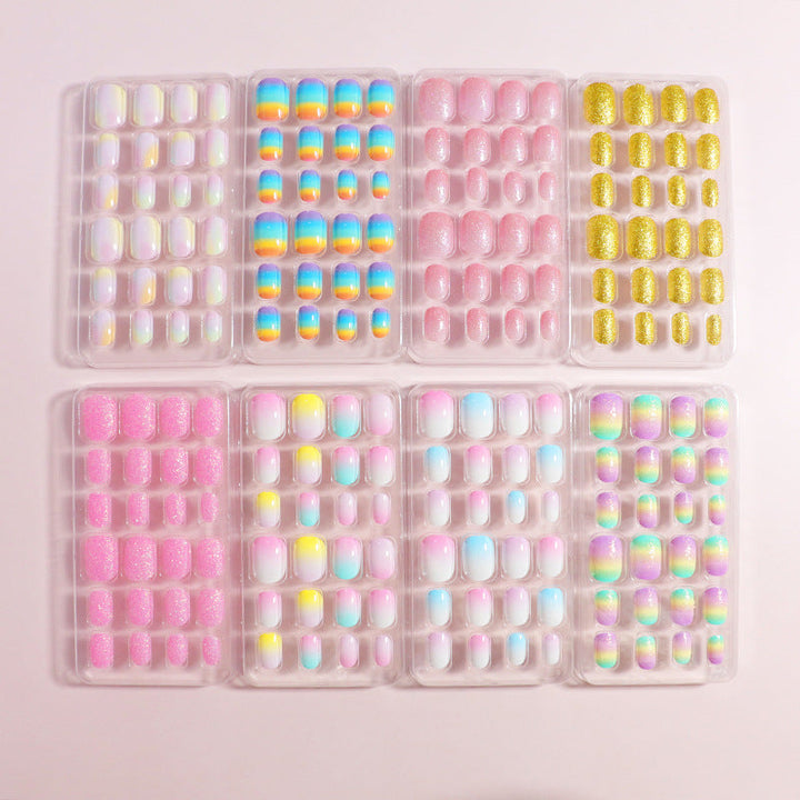 Rainbow Gradient Press-On Nail Tips Kalsten