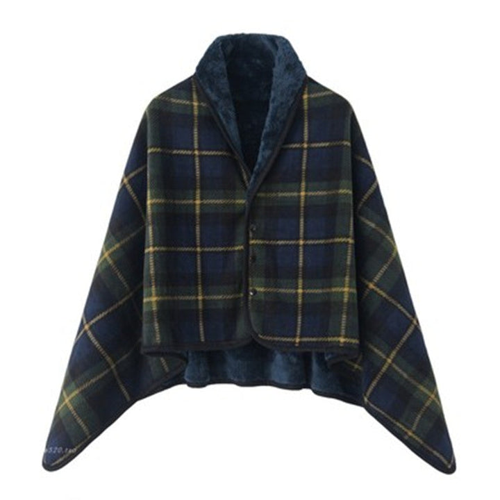 Women Comfortable Throw Blanket with Checkered Pattern Kalsten
