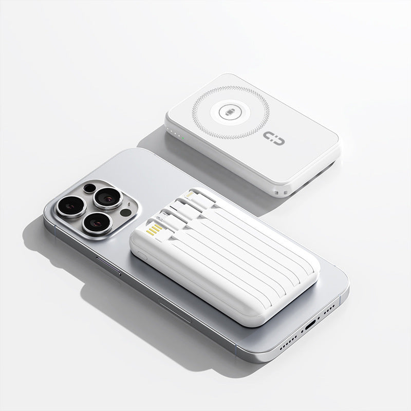 Compact power bank with integrated charging cable and fast charging function Kalsten