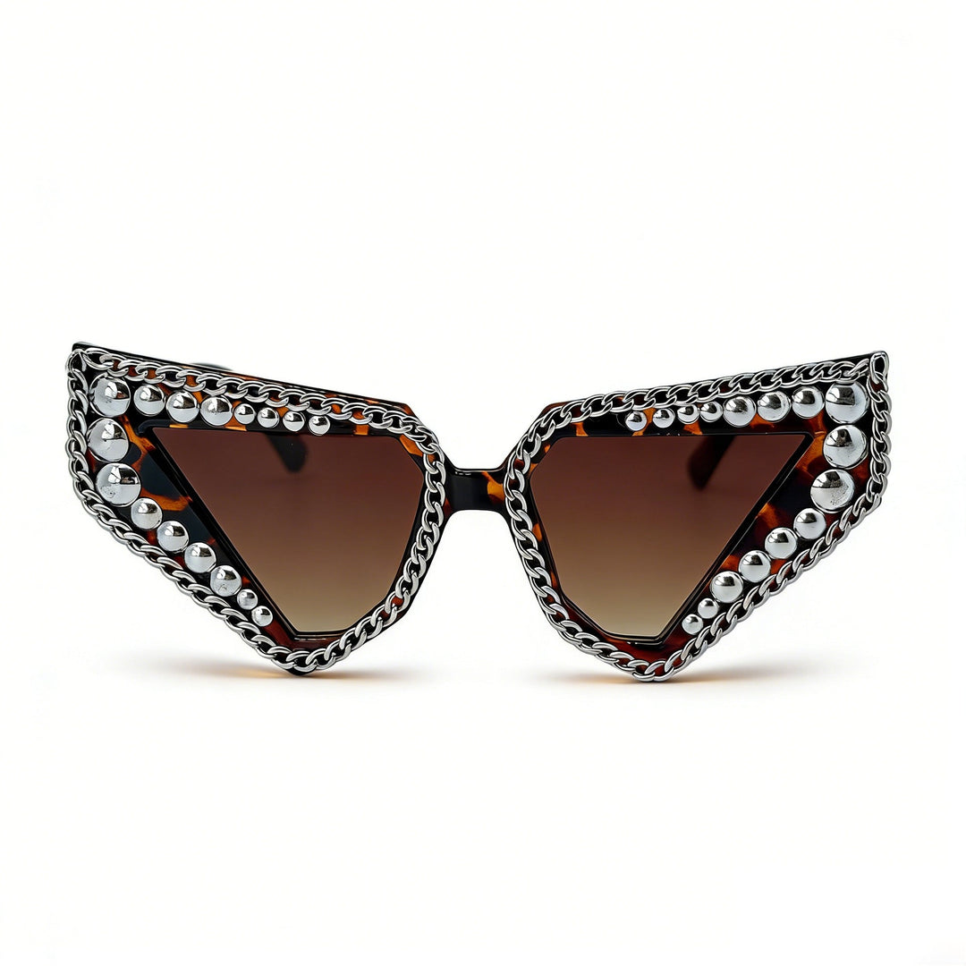 Women's sunglasses with unique triangular frame and sparkling accents Kalsten