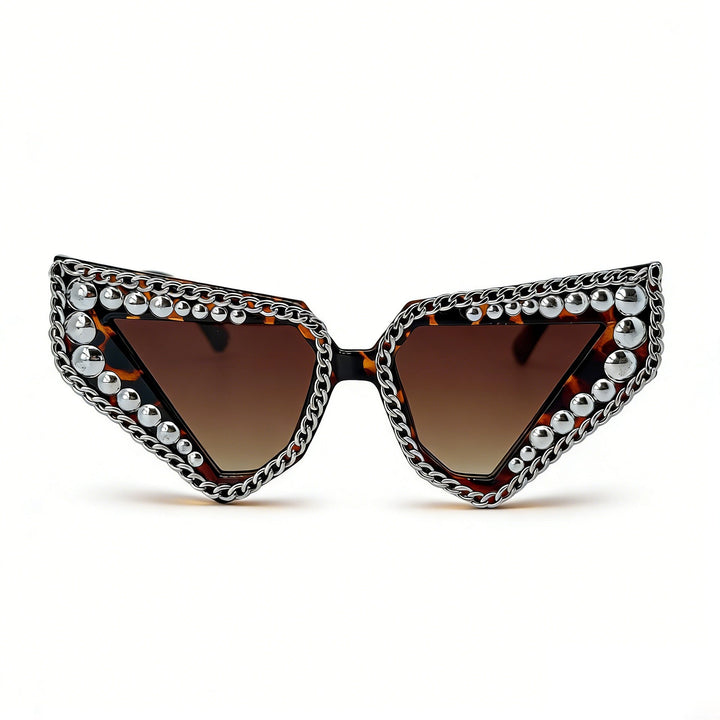 Women's sunglasses with unique triangular frame and sparkling accents Kalsten