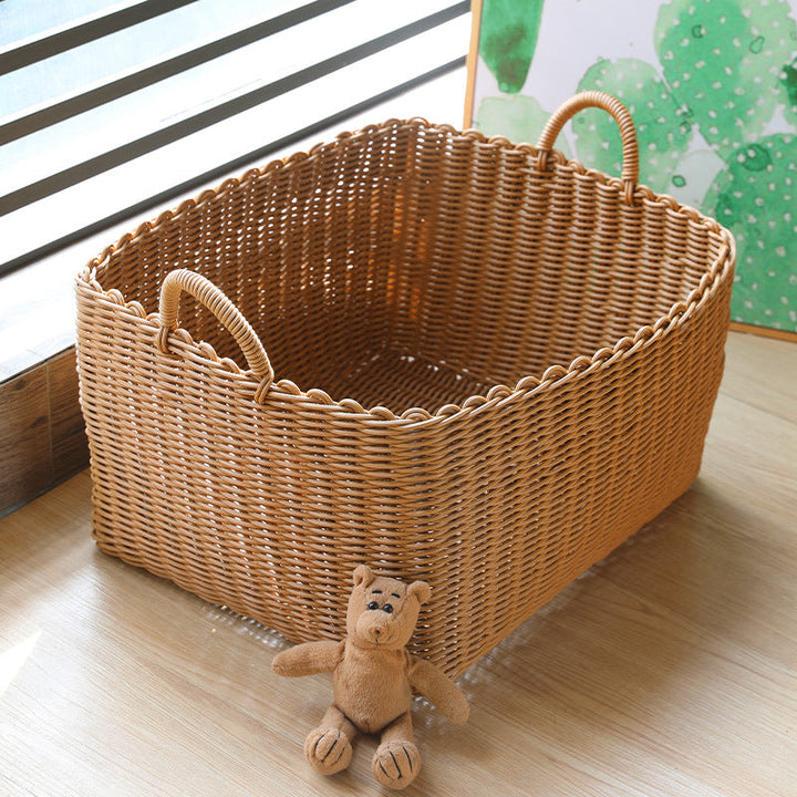 Unisex Braided Storage Basket with Practical Handle Kalsten