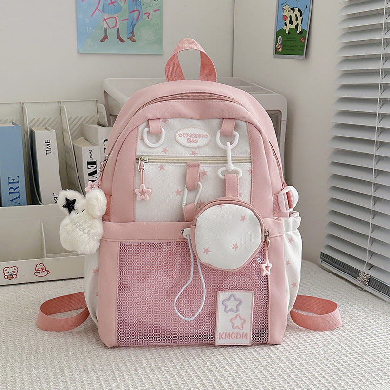 Playful Star-Embellished School Backpack