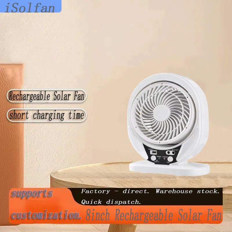 Women portable solar fan with rechargeable battery and short charging time Kalsten