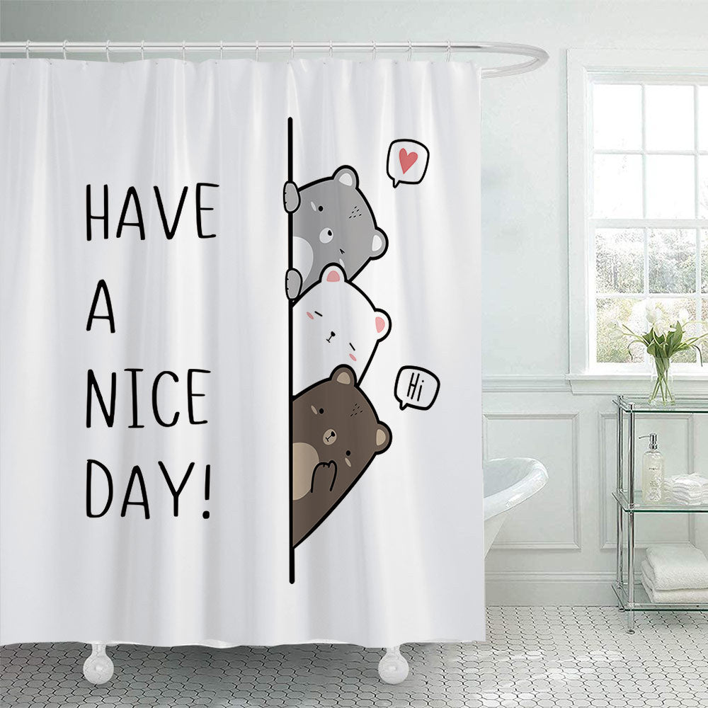 Playful Bear-Themed Shower Curtain Kalsten