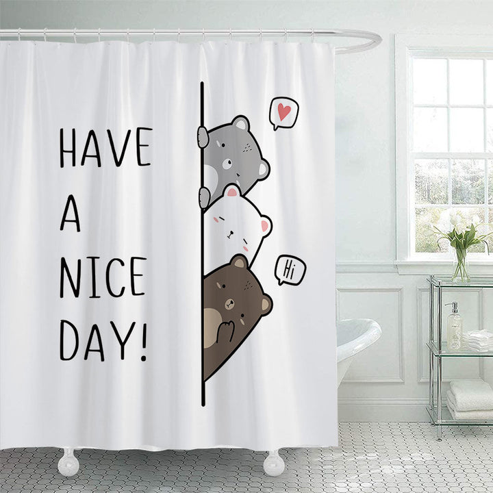 Playful Bear-Themed Shower Curtain Kalsten