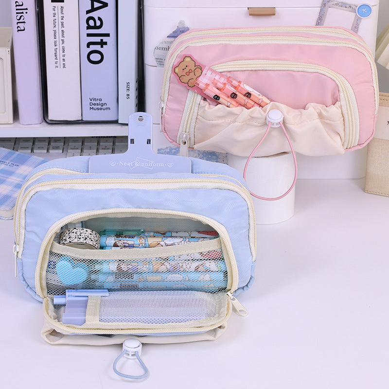 Multifunctional Cosmetic Pouch With Multiple Compartments And Practical Zipper Kalsten
