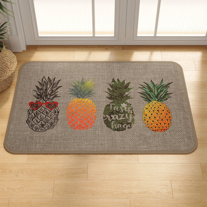 Fun Pineapple Themed Kitchen Mat