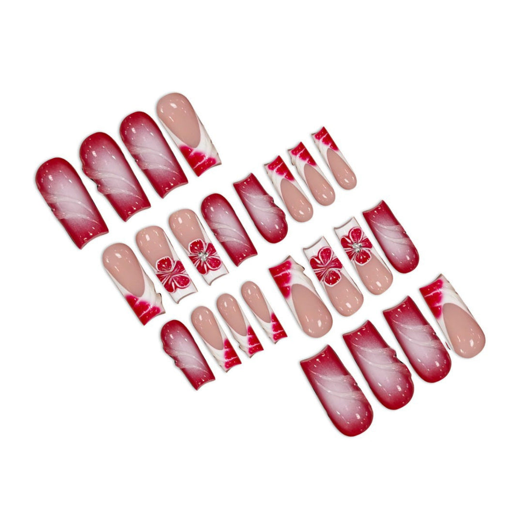 Floral and Artistic Press-On Nail Art Kalsten