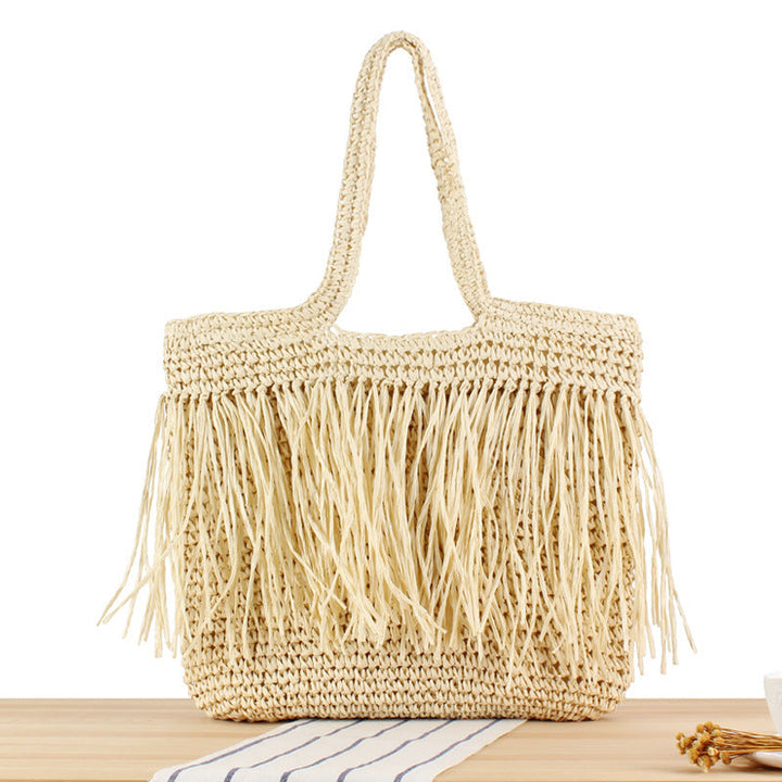 Fashionable macrame bag with fringes Kalsten