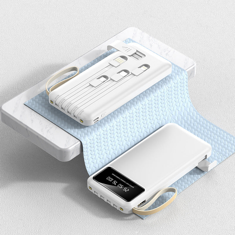 Portable power bank with integrated multifunctional charging cable and digital display Kalsten
