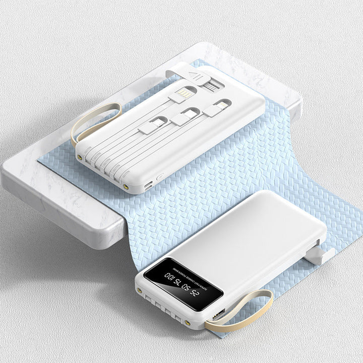 Portable power bank with integrated multifunctional charging cable and digital display Kalsten
