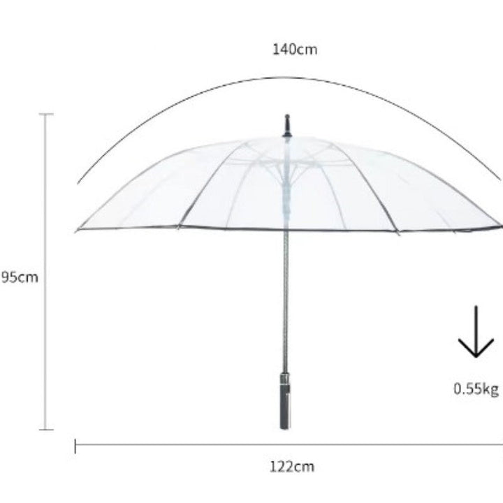 Ladies Transparent Umbrella with Ergonomic Handle Kalsten