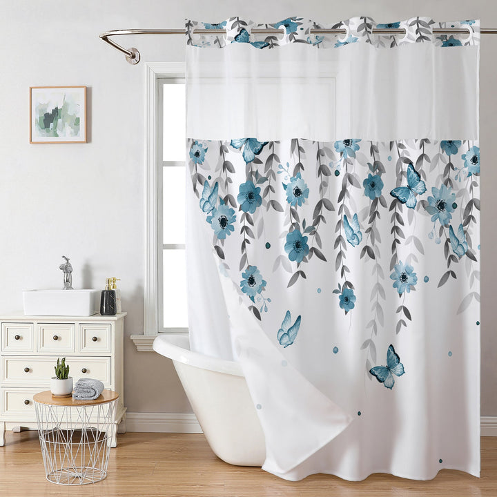 Floral Butterfly Shower Curtain Kalsten