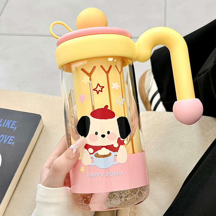 Women's water bottle with playful cat pattern Kalsten