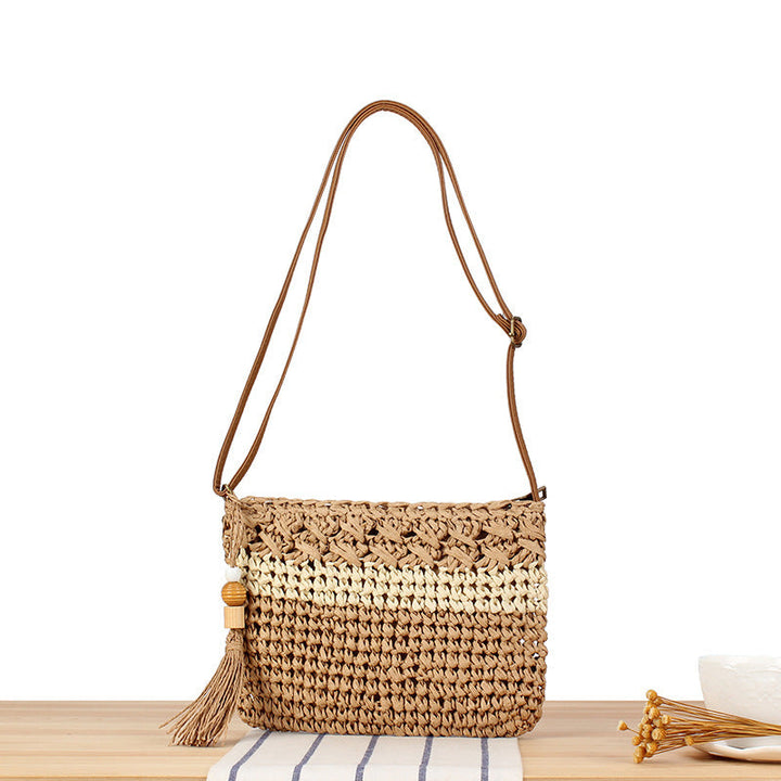 Practical Crossbody Bag Made of Braided Natural Material Kalsten