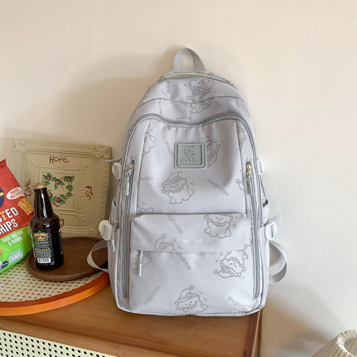 Cartoon-Inspired Spacious School Backpack