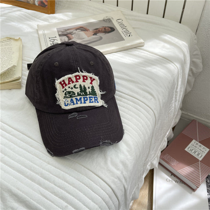 Men's Distressed Vintage-Inspired Baseball Cap Kalsten