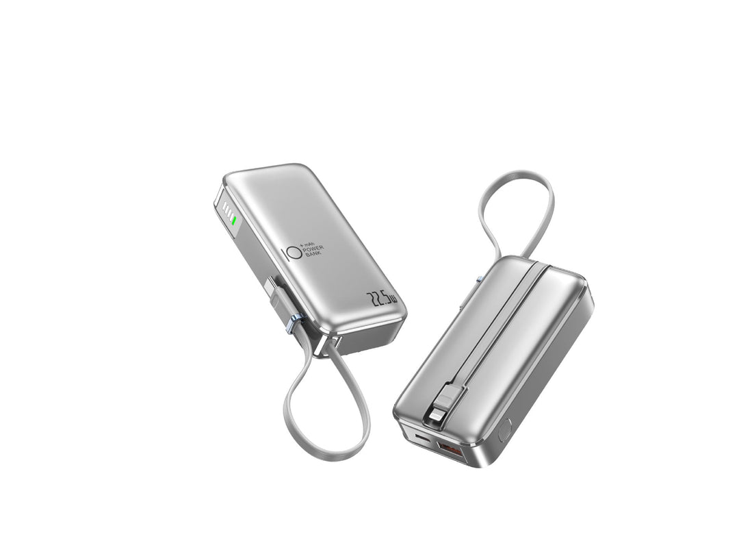 Portable power bank with fast USB-C charging function and integrated LED display Kalsten