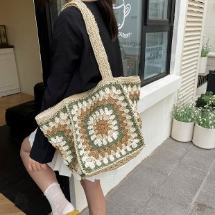 Handcrafted Beach Bag in Geometric Design Kalsten