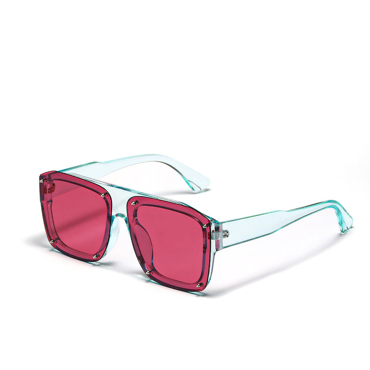 Women's Square Sunglasses with Fashionable Transparent Frame Kalsten