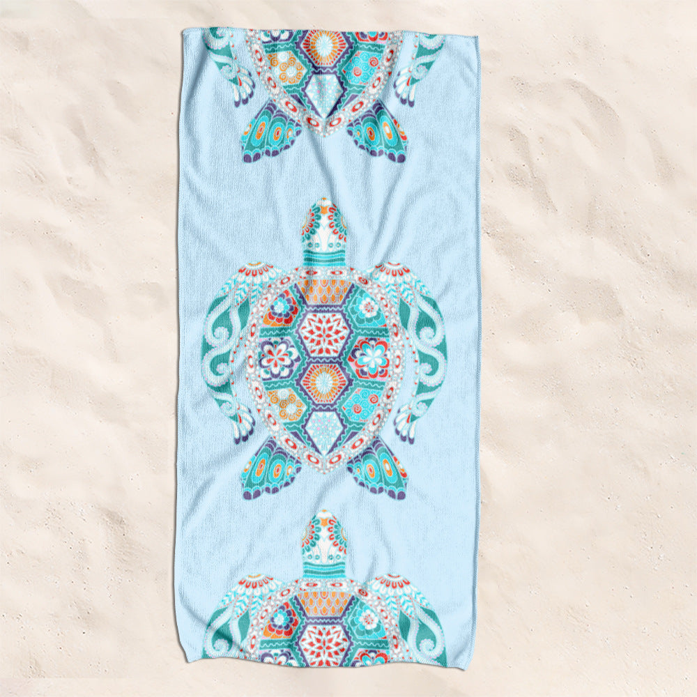 Beach towel with creative turtle pattern Kalsten