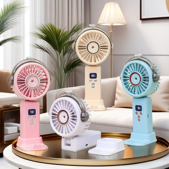 Women portable spray fan with LCD display Kalsten