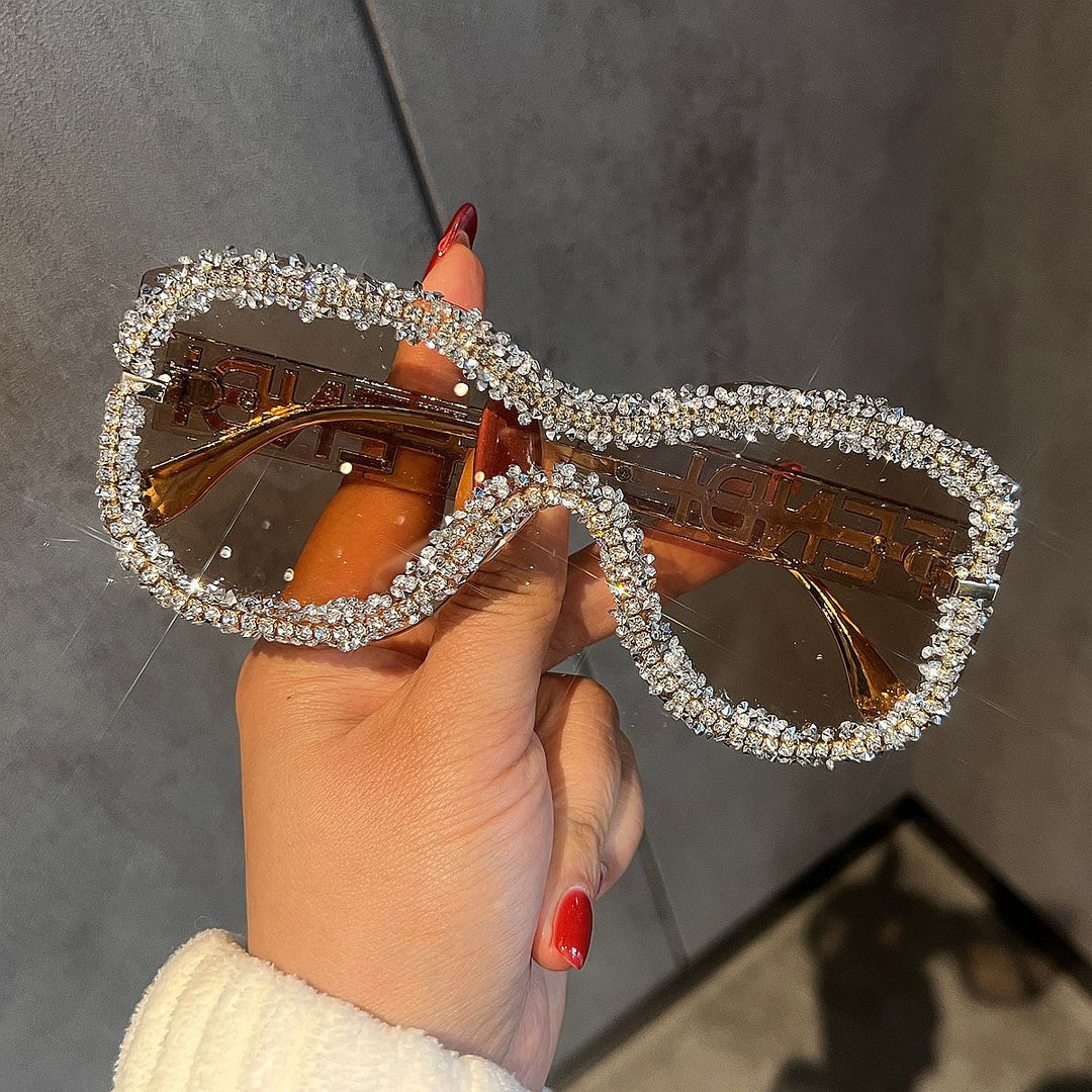 Women's Glamorous Sunglasses with Striking Crystal Frame Kalsten