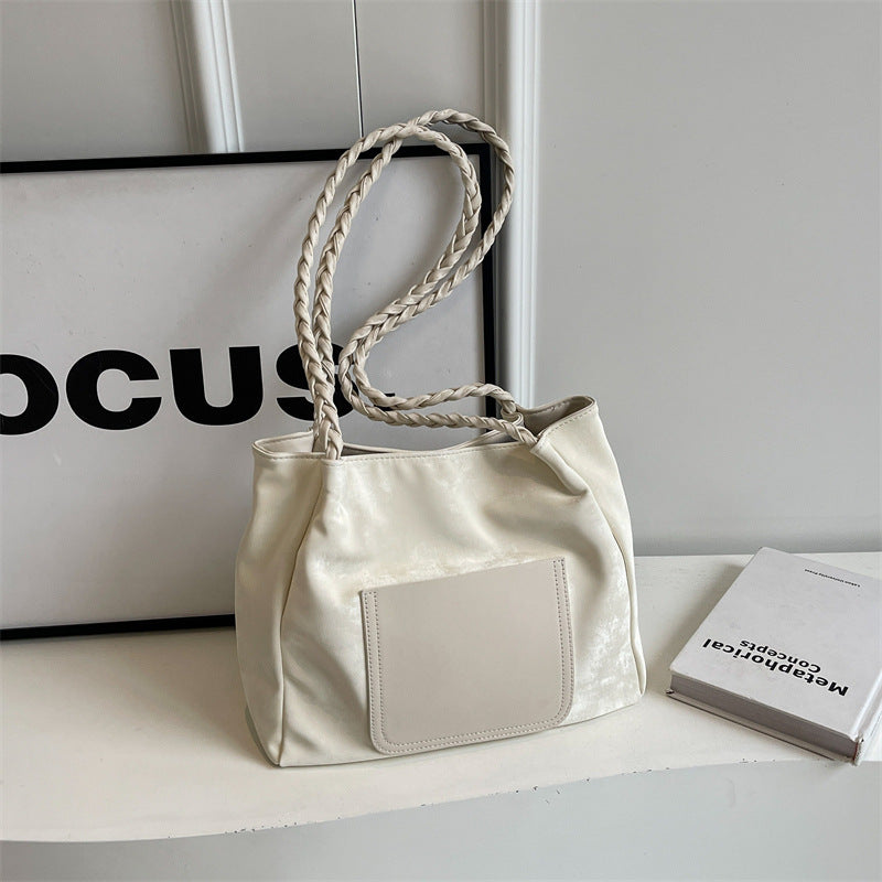 Stylish Braided Handle Handbag Acalora