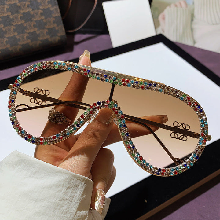 Women's Glamorous Sunglasses with Rhinestone-Embellished Frame Kalsten