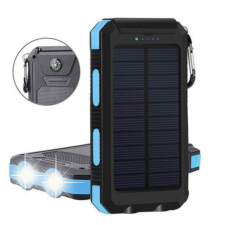 Solar-powered power bank with robust case and integrated LED lighting Kalsten