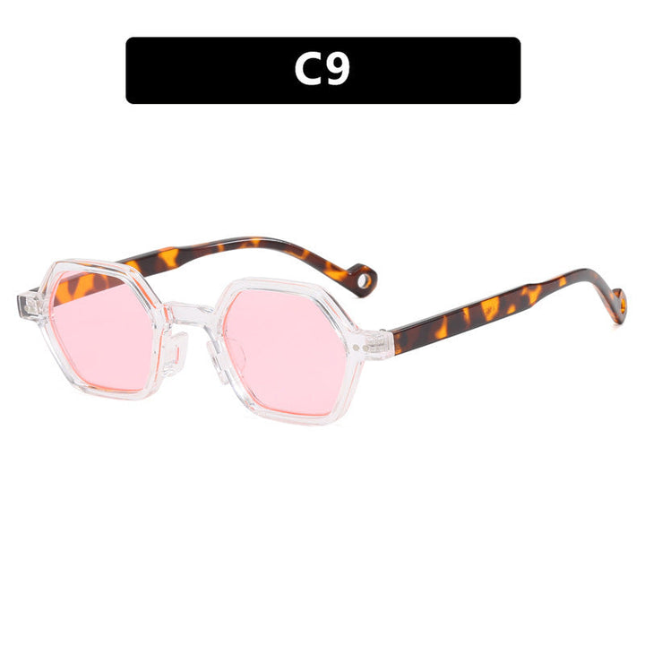 Women's hexagonal sunglasses with transparent frame Kalsten