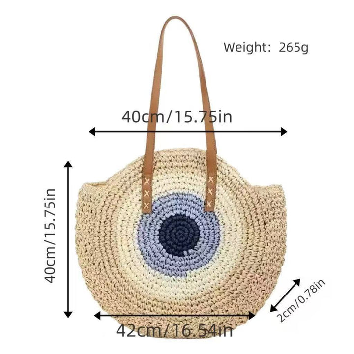 Handcrafted straw bag with eye-catching gradient Kalsten